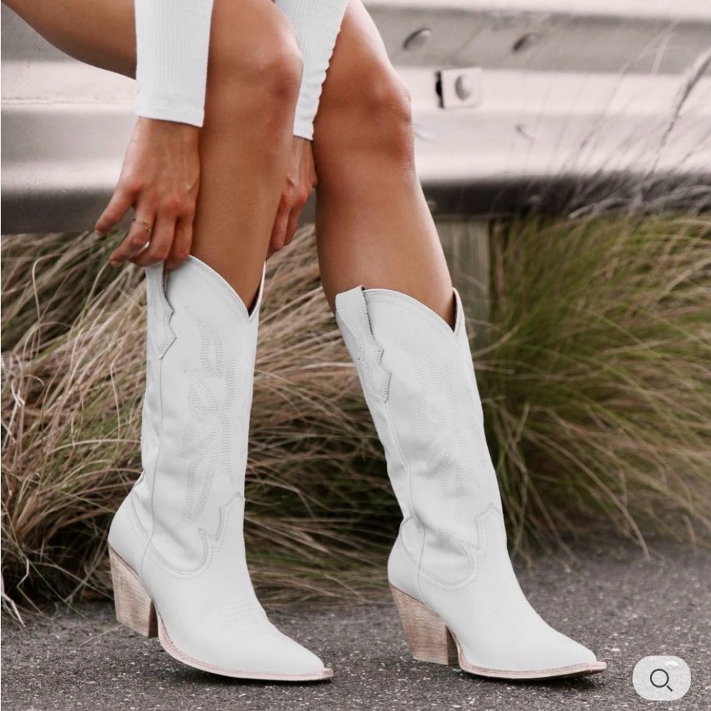 Thursday Boot Company White Heeled Boots